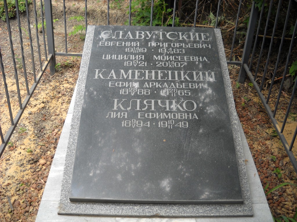 Каменецкий Ефим Аркадьевич, Саратов, Еврейское кладбище
